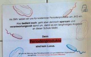 Aktion der SMV: Periodenprodukte sind kein Luxus